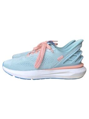Kizik Athens 2 Athletic Sneakers in Surf Spray Blue/Peach Parfait Pink Women 8.5